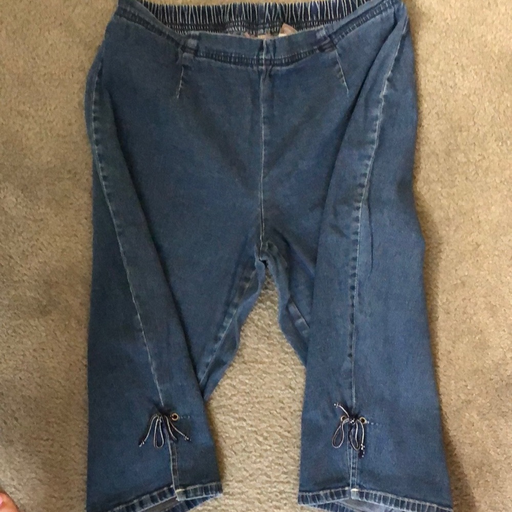 Denim capri